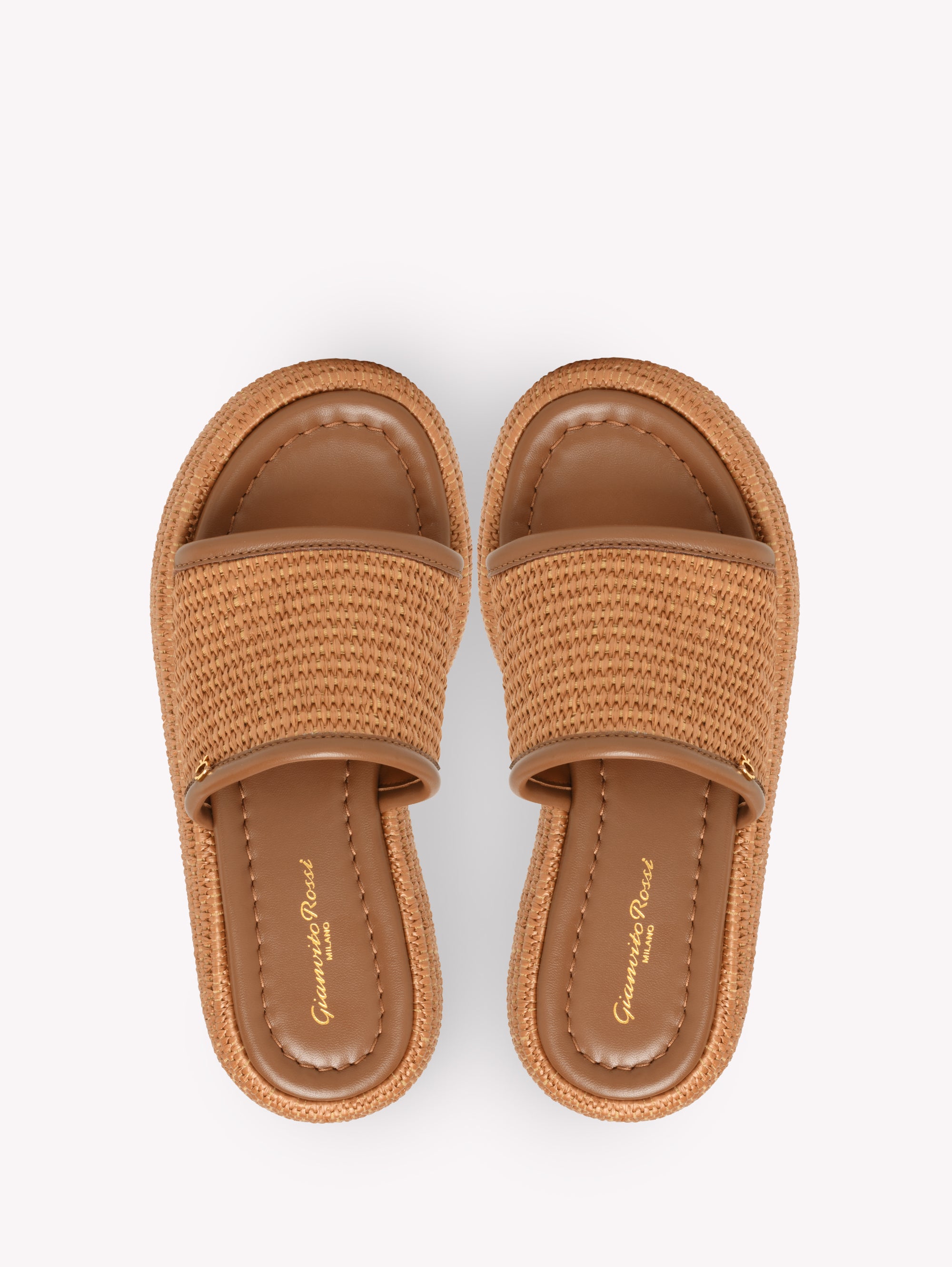 Sandales Amami 60 en cuir lisse - Marron