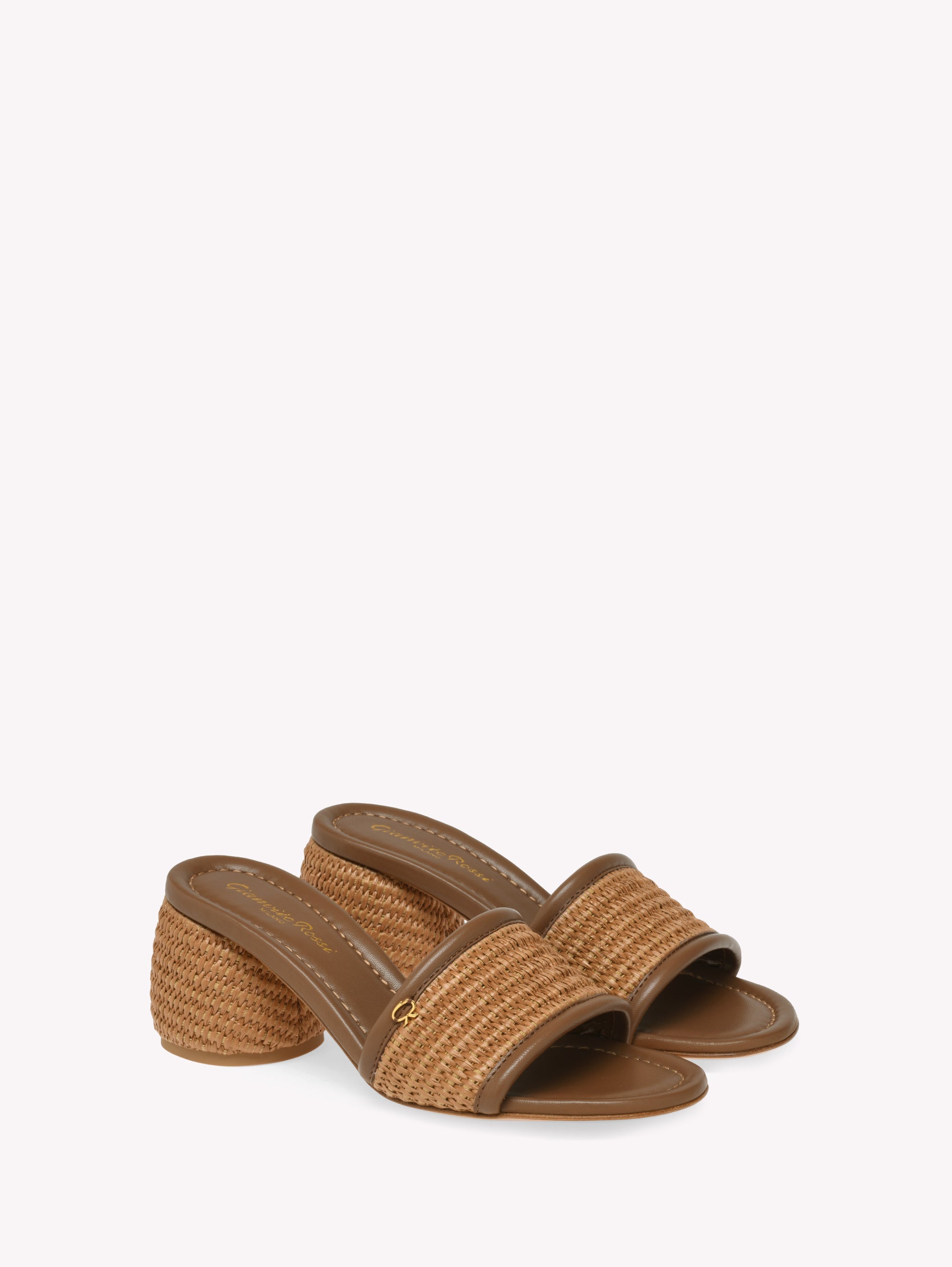 Sandales Amami 60 en cuir lisse mélangé - Marron