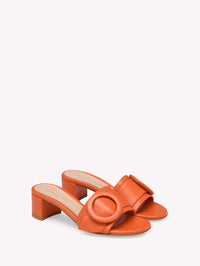 Sandales Venezia 45 en cuir lisse - Orange