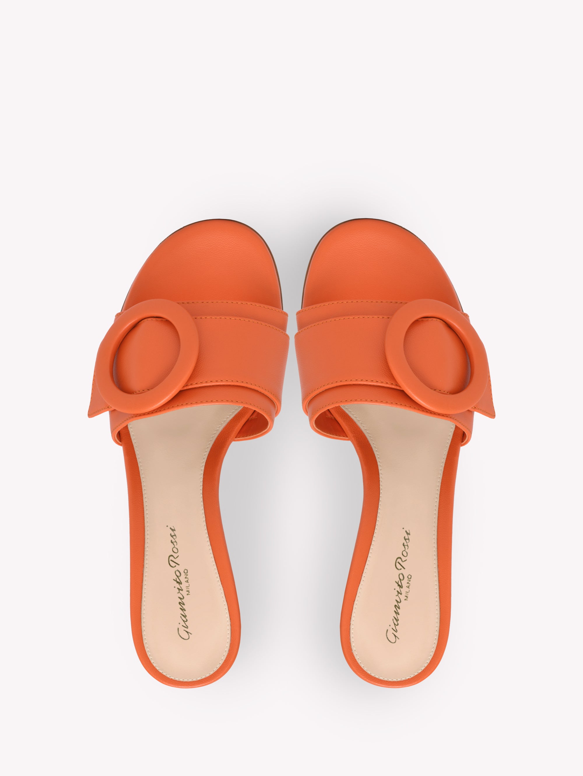 Sandales Venezia 45 en cuir lisse - Orange