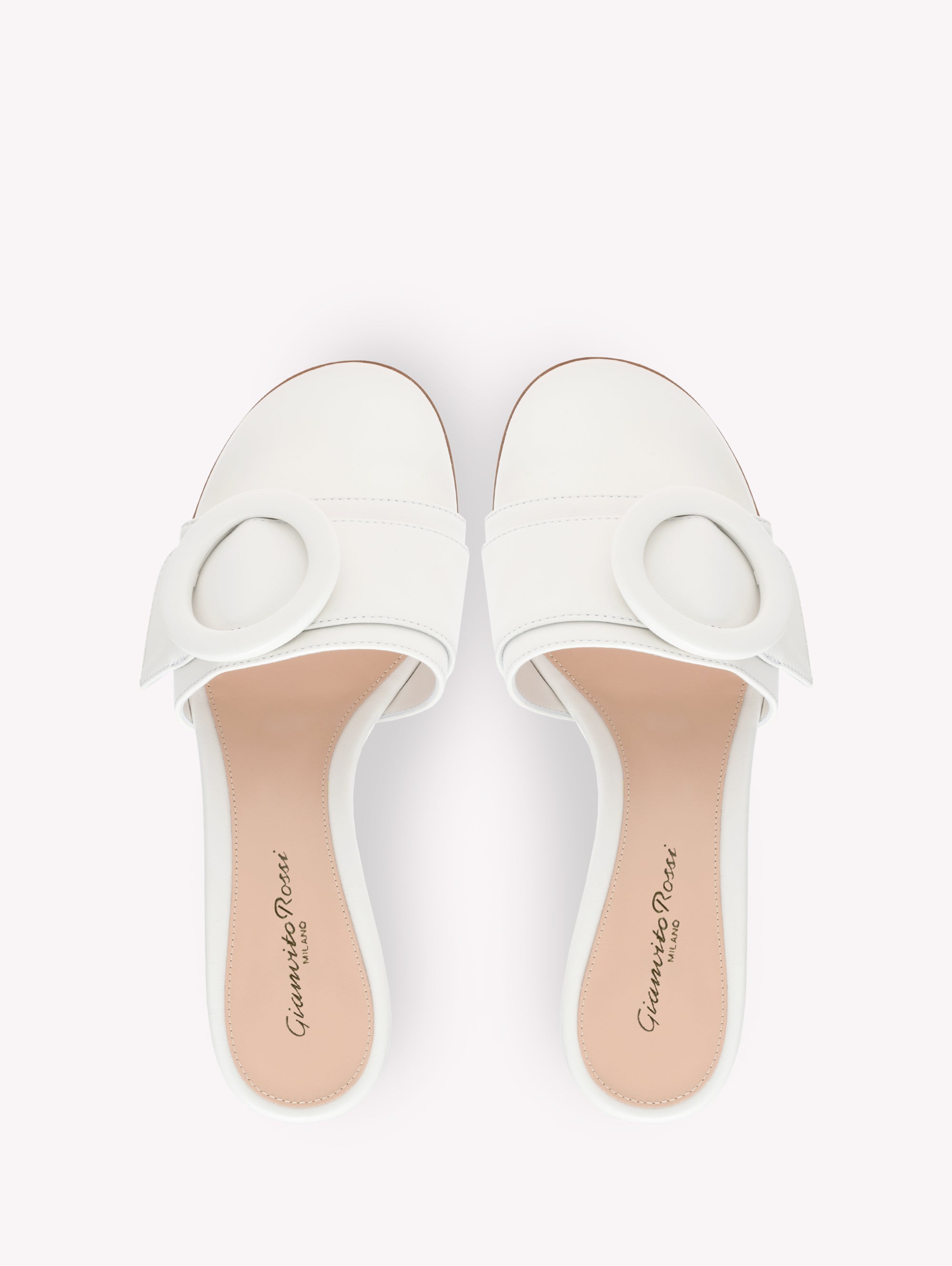 Sandales Venezia 45 en cuir lisse - Blanc