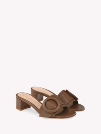 Sandales Venezia 45 en cuir lisse - Marron