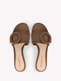 Sandales Venezia 45 en cuir lisse - Marron