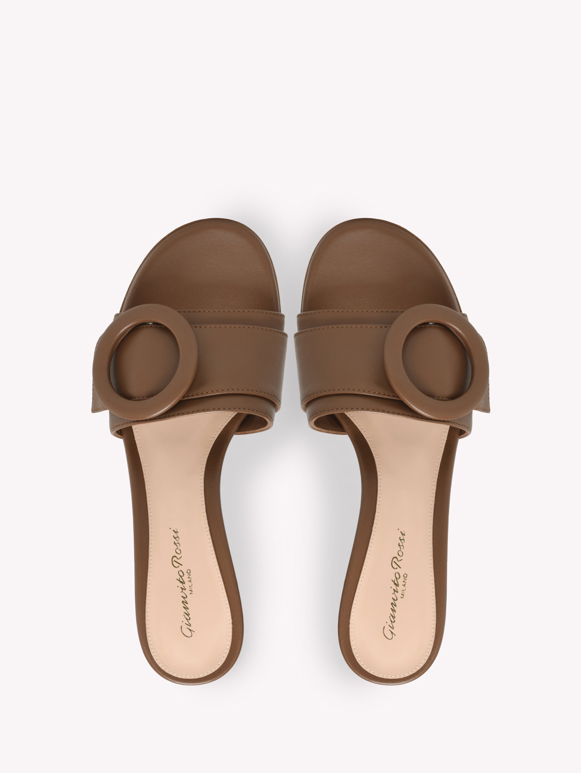 Sandales Venezia 45 en cuir lisse - Marron
