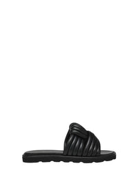 Sandales Ottavia en cuir lisse - Noir