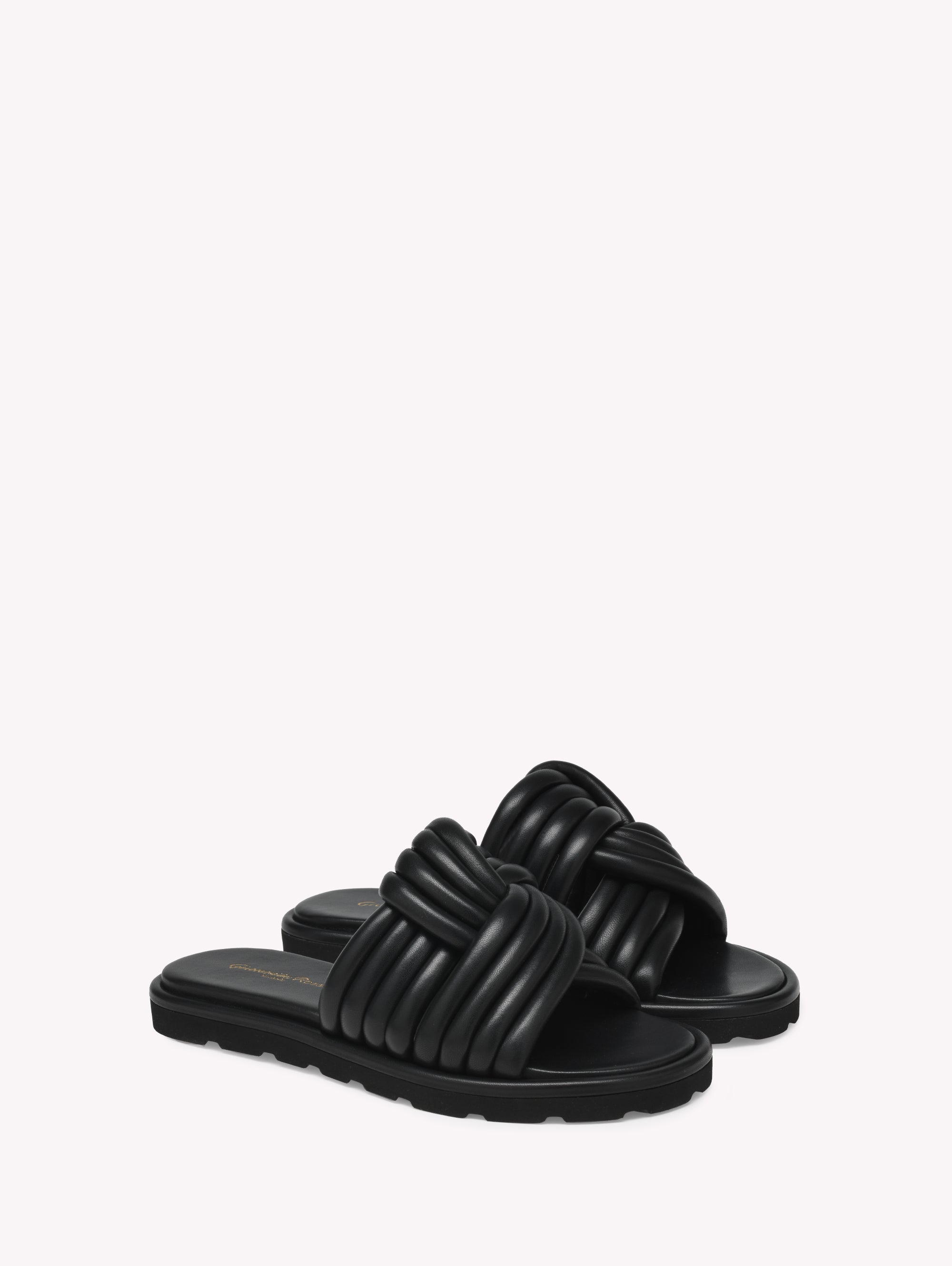 Sandales Ottavia en cuir lisse - Noir