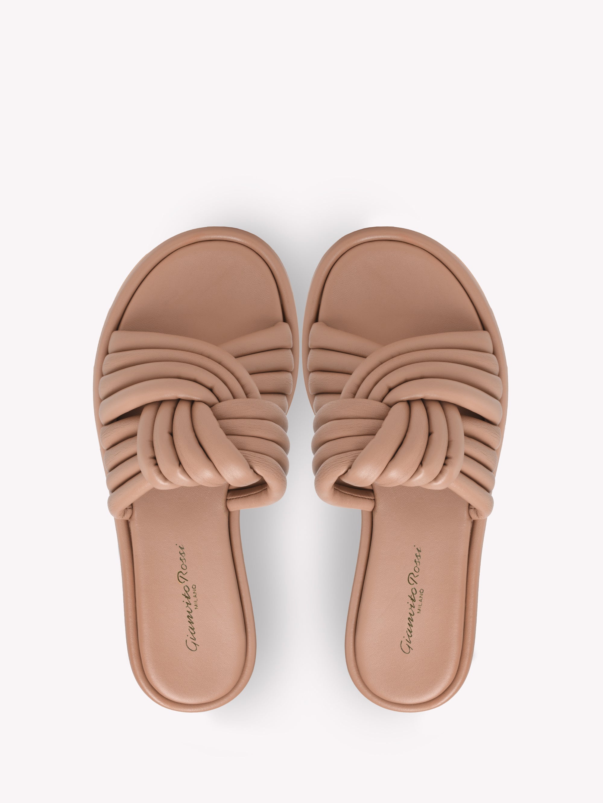 Sandales Ottavia en cuir lisse - Rose