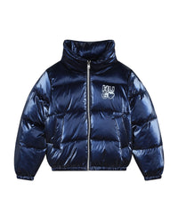 Doudoune à capuche à zip - Médiéval Blue