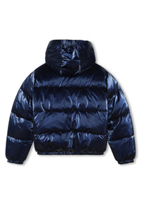 Doudoune à capuche à zip - Médiéval Blue