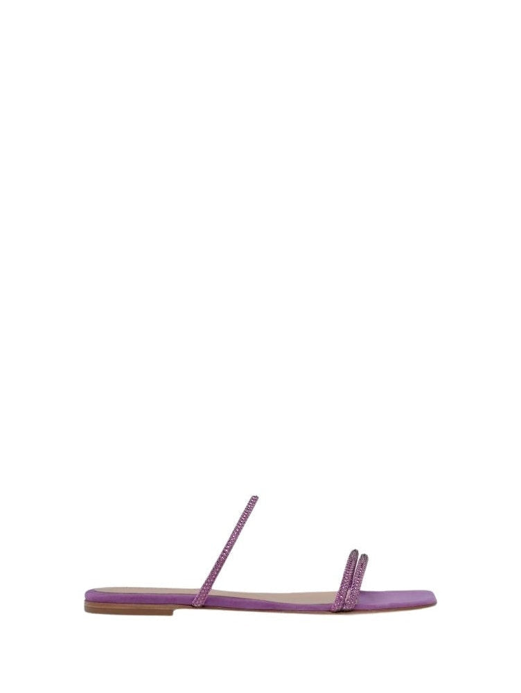 Sandales Cannes en daim - Violet