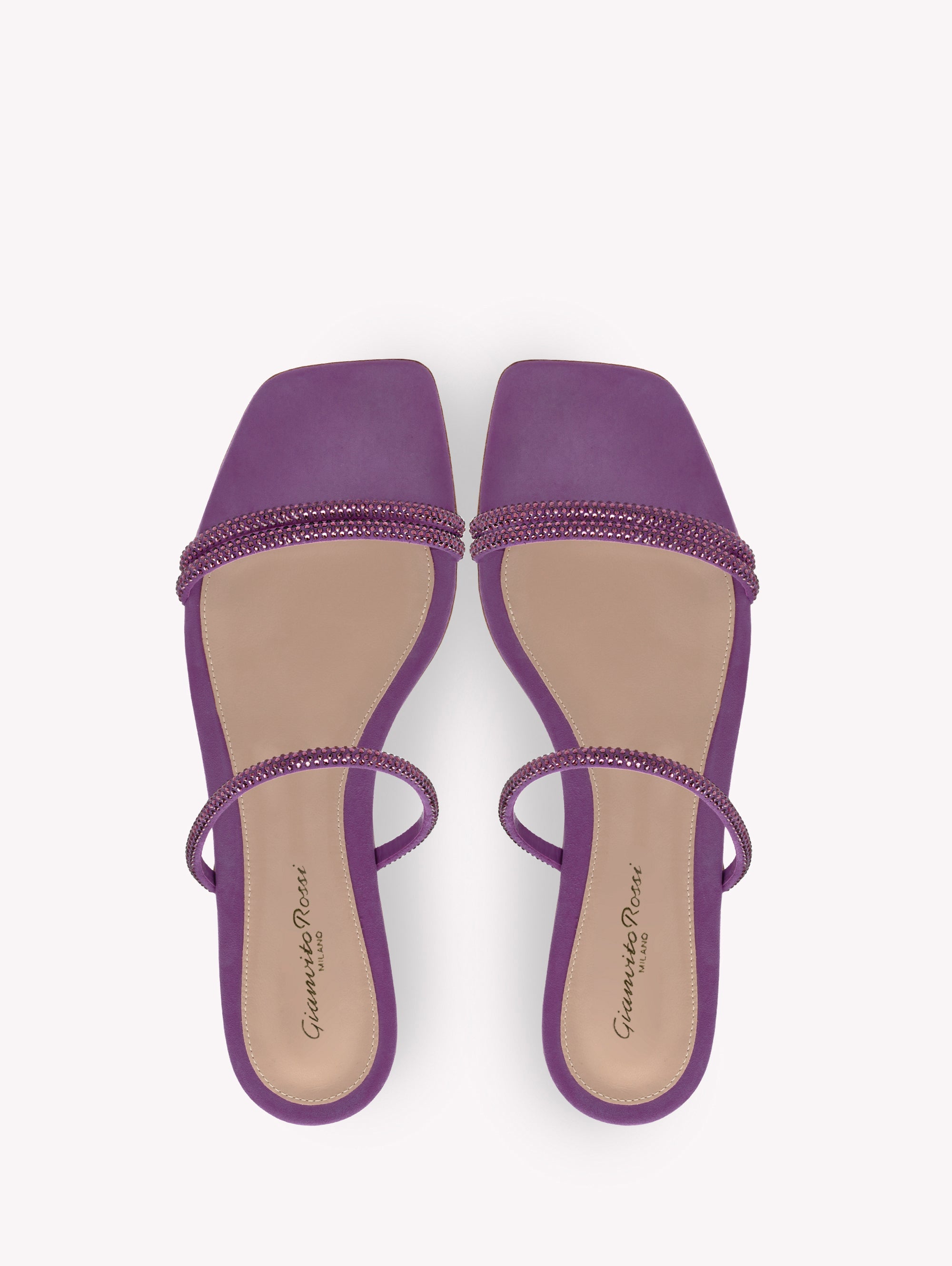 Sandales Cannes en daim - Violet