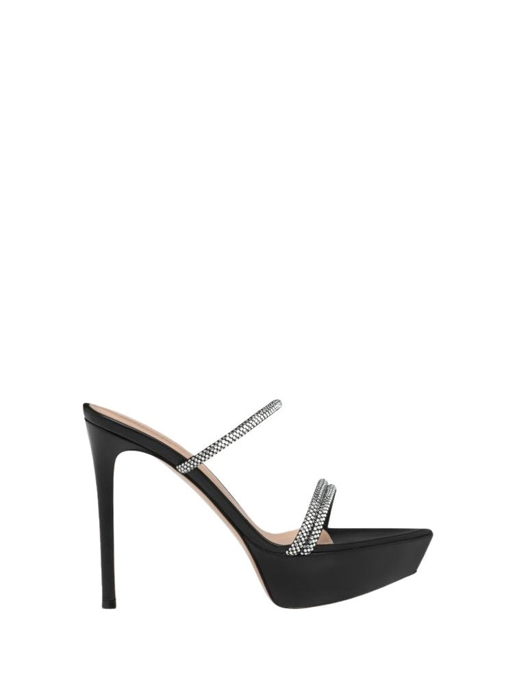 Cannes 115 suede platform sandals - Black