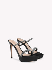 Cannes 115 suede platform sandals - Black