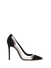 Escarpins Plexi 105 en daim - Noir