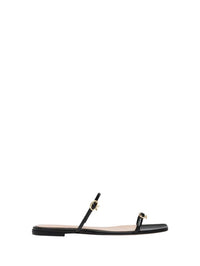 Sandales Ribbon Cruise en cuir lisse - Noir