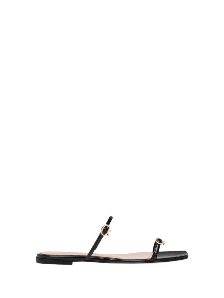 Sandales Ribbon Cruise en cuir lisse - Noir