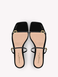 Ribbon Cruise sandals in smooth leather - Black