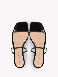 Sandales Ribbon Cruise en cuir lisse - Noir