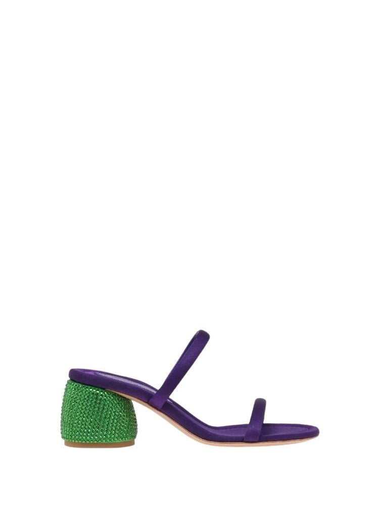 Sandales Jolie 60 en satin - Pourpre