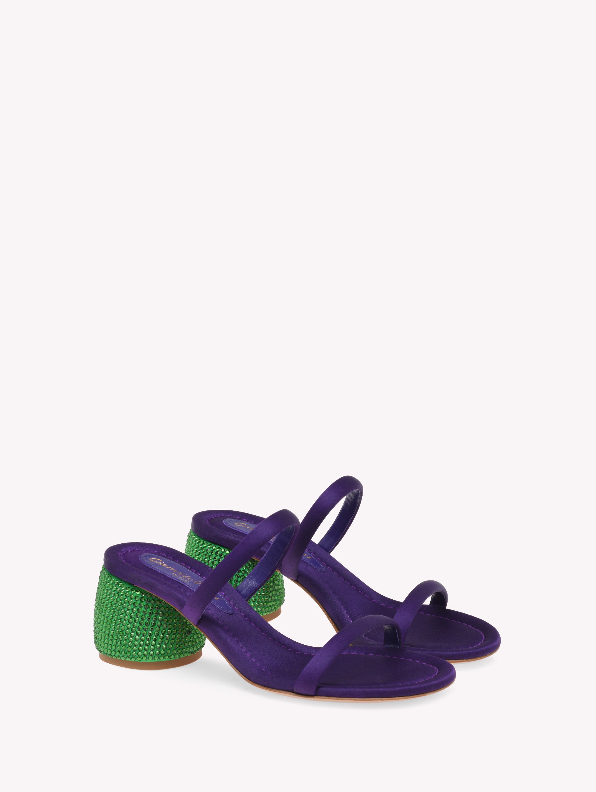Sandales Jolie 60 en satin - Pourpre