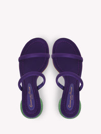 Sandales Jolie 60 en satin - Pourpre