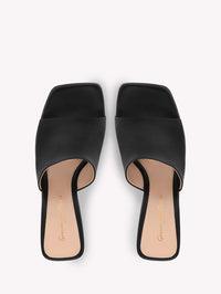 Mules Wynn 85 en cuir lisse - Noir