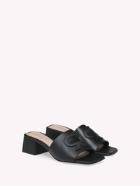 Sandales Ribbon 45 en cuir lisse - Noir