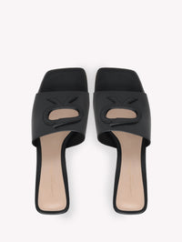 Sandales Ribbon 45 en cuir lisse - Noir