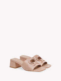 Sandales Ribbon 45 en cuir lisse - Rose