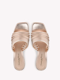 Sandales Lena 70 en cuir lisse - Rose gold