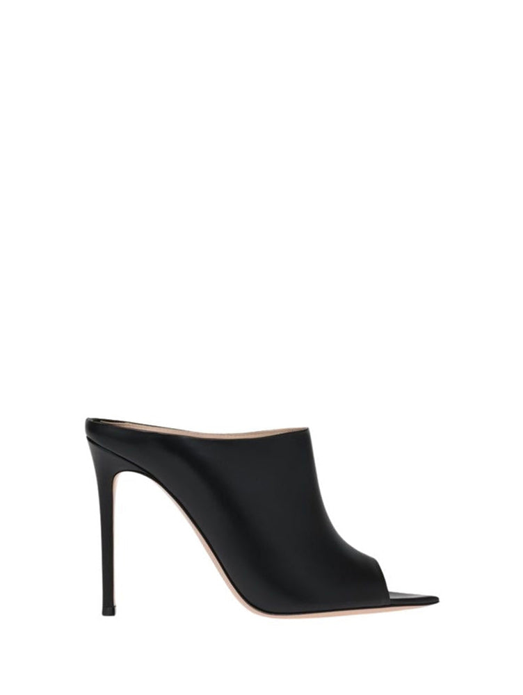 Mules Nova 105 en cuir lisse - Noir