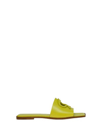 Sandales Ribbon en cuir lisse - Vert