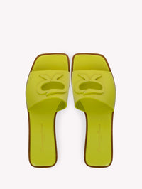 Sandales Ribbon en cuir lisse - Vert