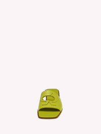 Sandales Ribbon en cuir lisse - Vert