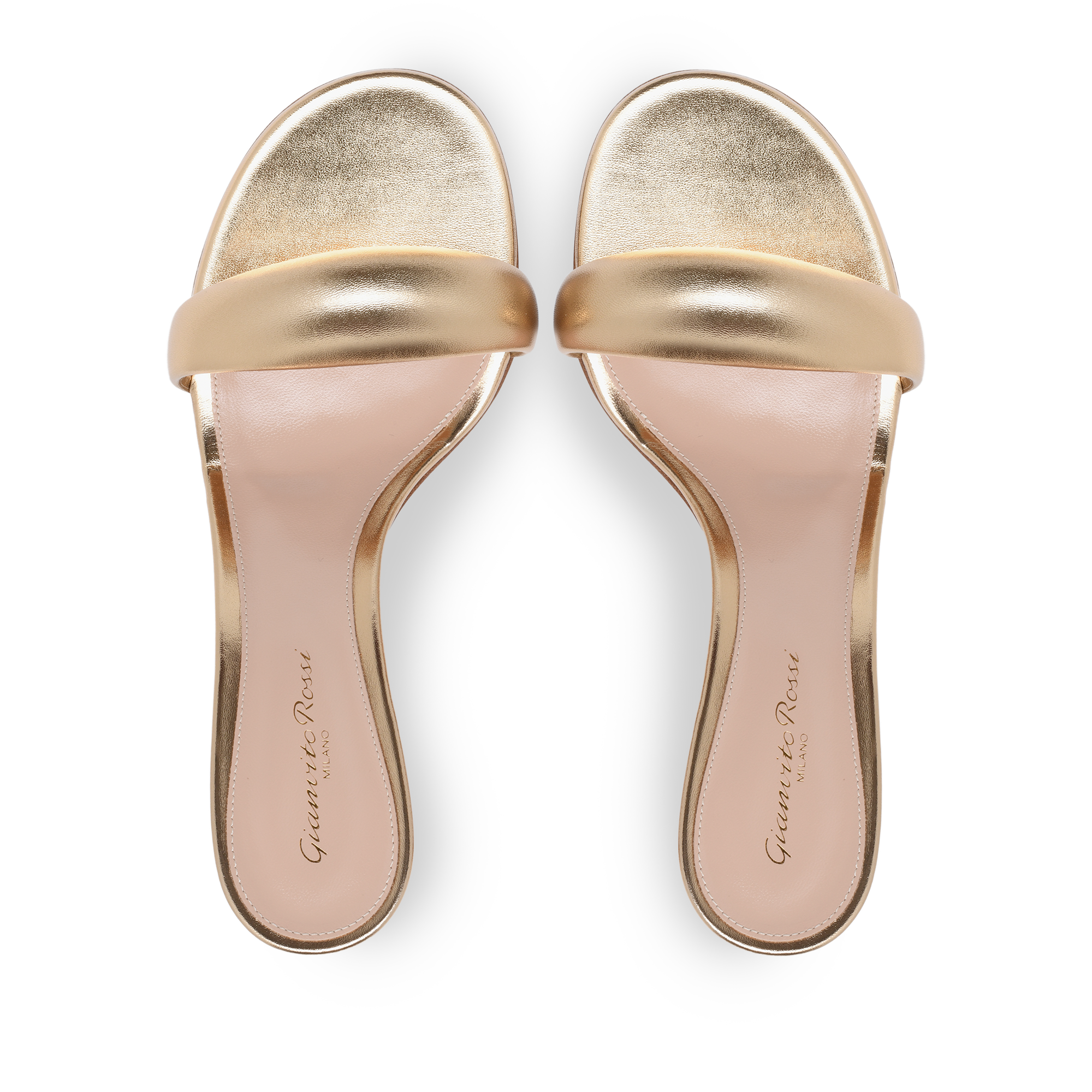 Sandales Bijoux 55 en cuir lisse - Or