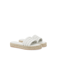 Espadrilles Marbella en cuir lisse - Blanc