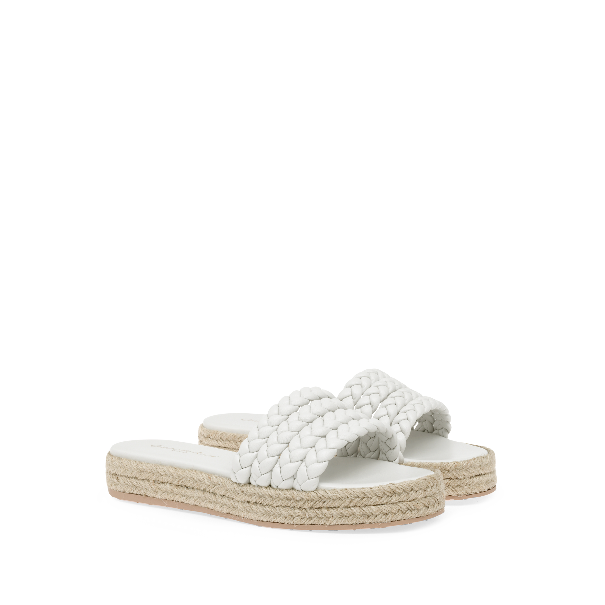 Espadrilles Marbella en cuir lisse - Blanc
