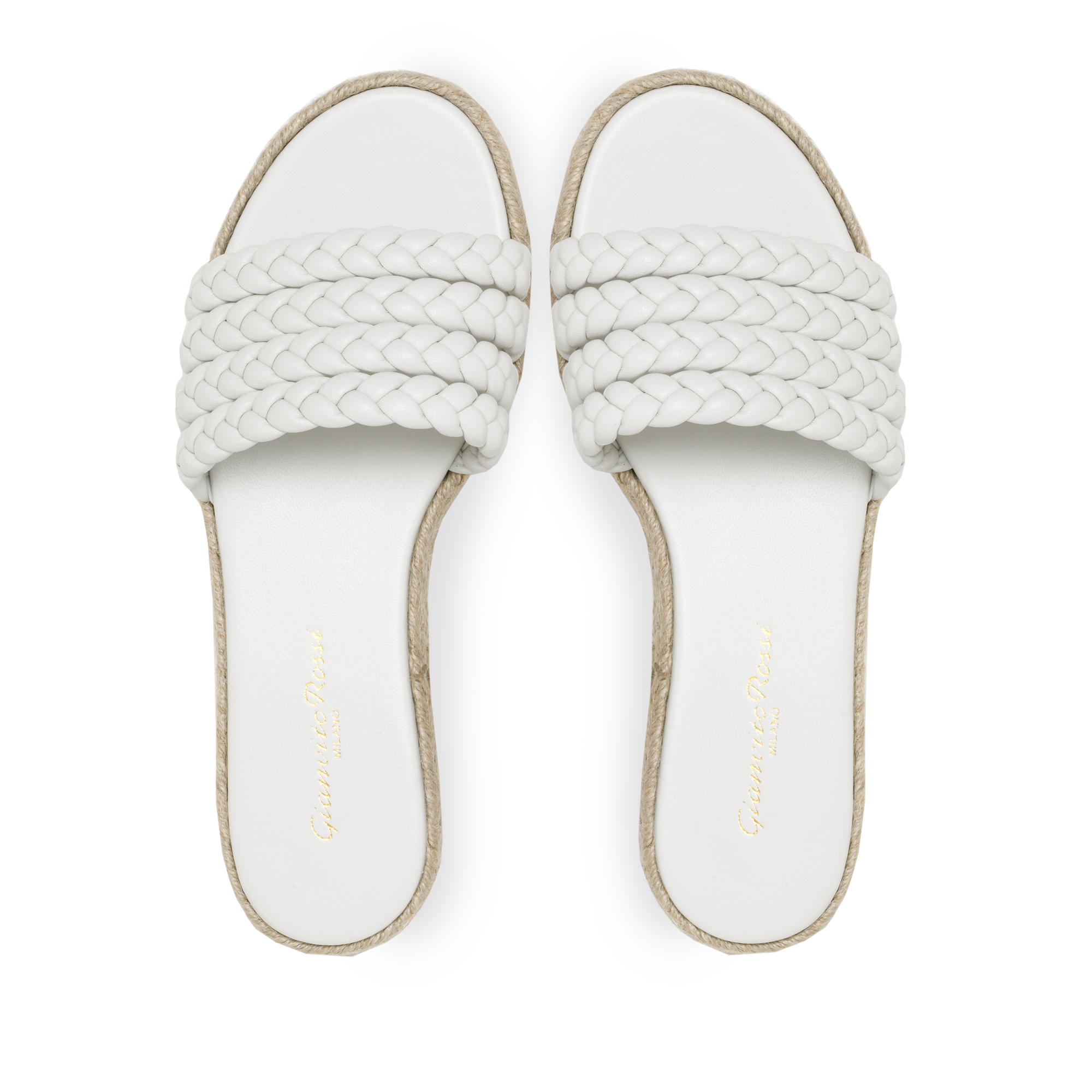 Espadrilles Marbella en cuir lisse - Blanc