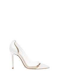 Escarpins Plexi 105 en cuir verni - Blanc