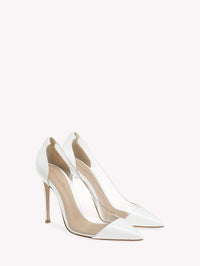Escarpins Plexi 105 en cuir verni - Blanc