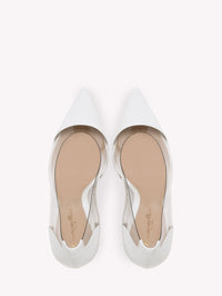 Escarpins Plexi 105 en cuir verni - Blanc