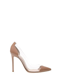 Escarpins Plexi 105 en cuir verni - Neutre