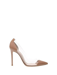 Escarpins Plexi 105 en cuir verni - Neutre