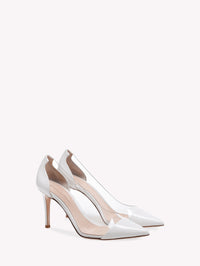 Escarpins Plexi 85 en cuir - Blanc