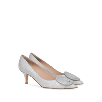 Escarpins Ruby 55 en satin - Argent