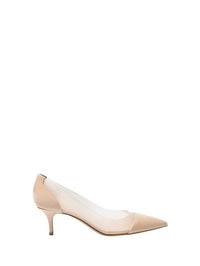 Escarpins Plexi 55 en cuir verni - Neutre