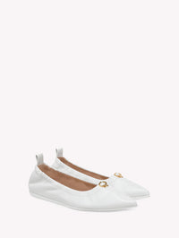 Ballerines Alina en cuir lisse - Blanc