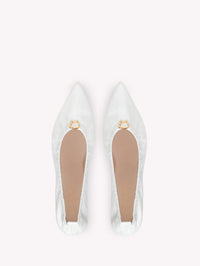 Ballerines Alina en cuir lisse - Blanc