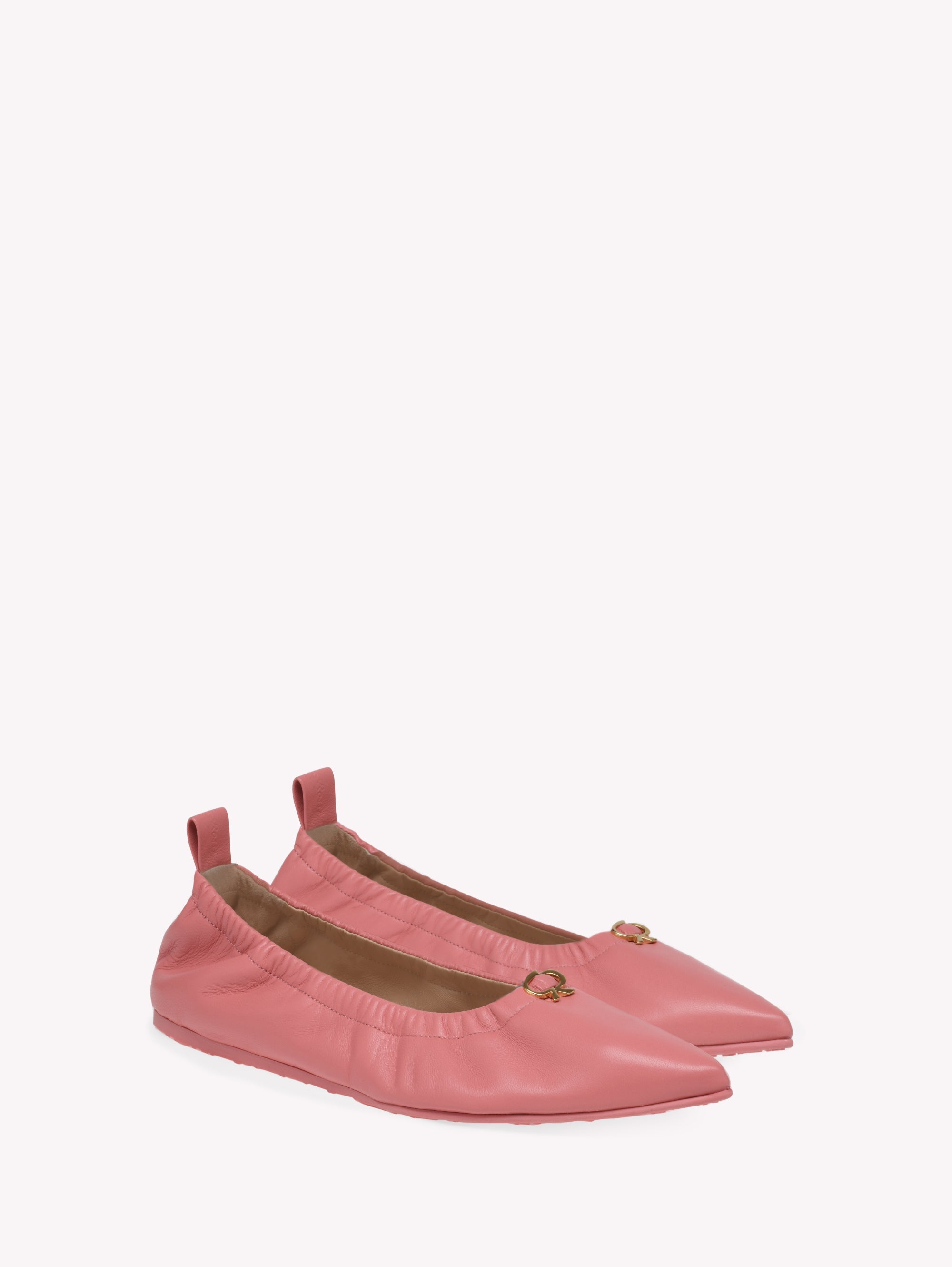 Ballerines Alina en cuir lisse - Rose