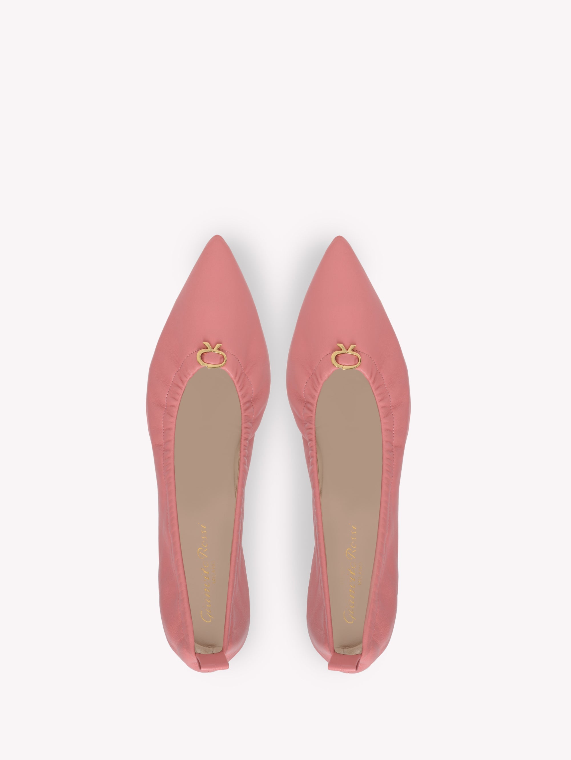 Ballerines Alina en cuir lisse - Rose